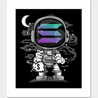 Astronaut Solana Coin To The Moon Crypto Token Cryptocurrency Wallet Birthday Gift For Men Women Kids Posters and Art